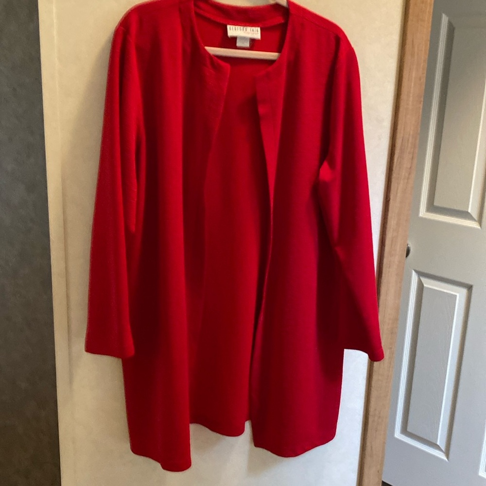 Red long sleeve blazer, size XL from Bedford Fair